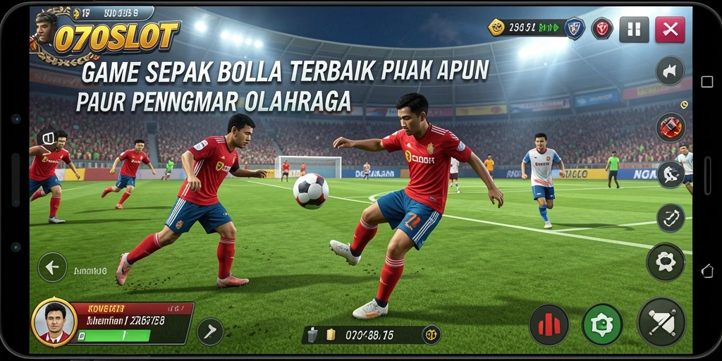 Tampilan gameplay menarik dari game sepak bola 070SLOT.