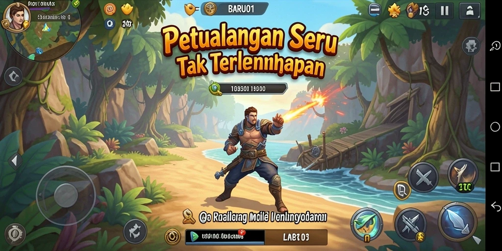 Tampilan gameplay seru dari BARU01 yang penuh petualangan.