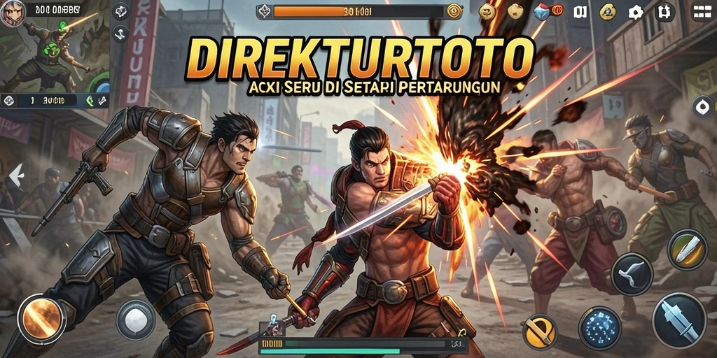 Screenshot menunjukkan aksi mendebarkan dalam DIREKTURTOTO.