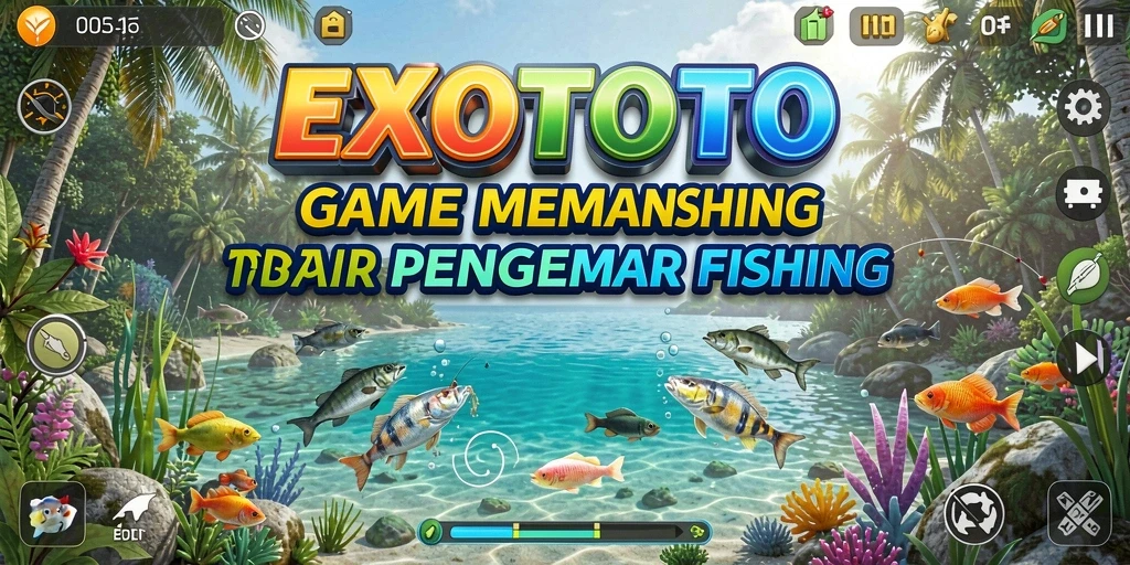 Tampilan gameplay seru dengan berbagai jenis ikan dan lokasi memancing.