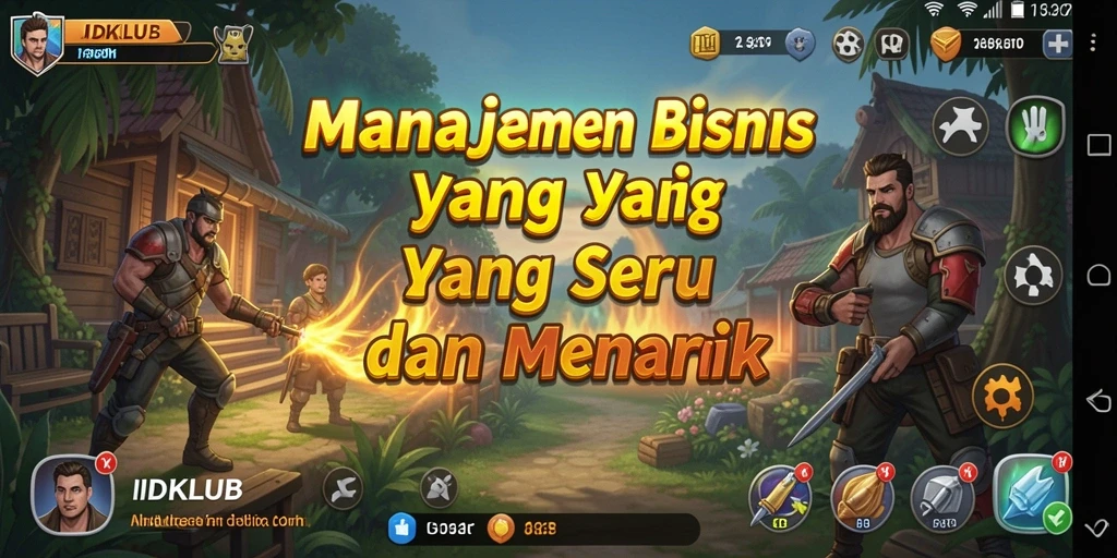 Screenshot gameplay IDKLUB yang menunjukkan manajemen dan strategi Tycoon.