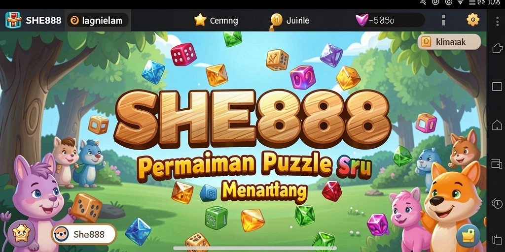 Tampilan gameplay seru dari SHE888 dengan beragam teka-teki menantang.