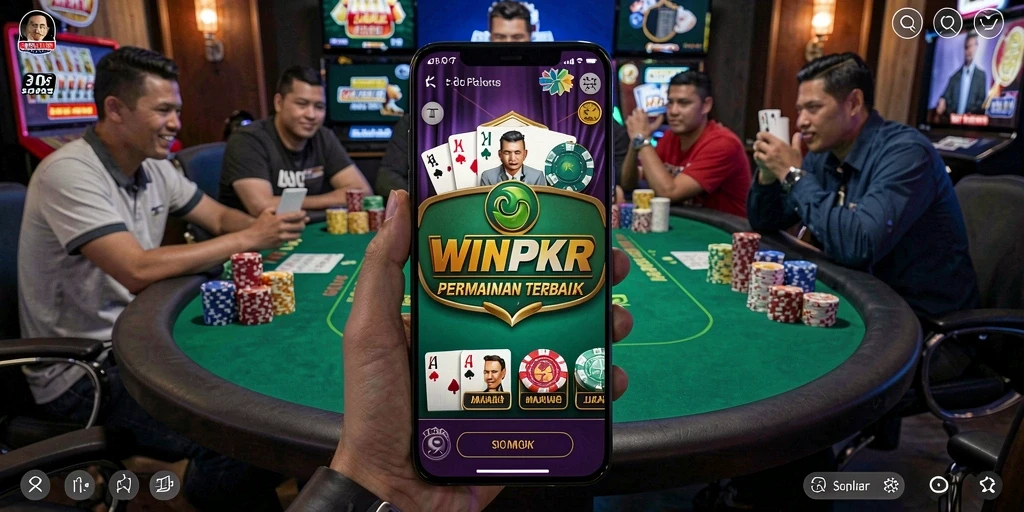 Screenshot permainan poker yang menampilkan gameplay yang seru dan interaktif.