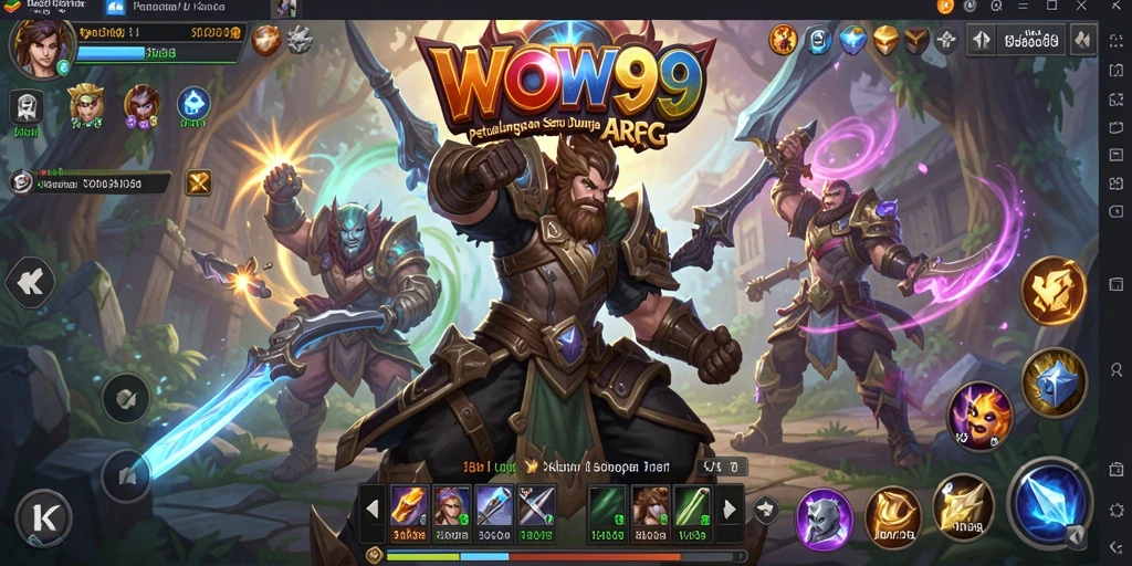 Screenshot WOW99 menampilkan aksi seru di dunia ARPG.